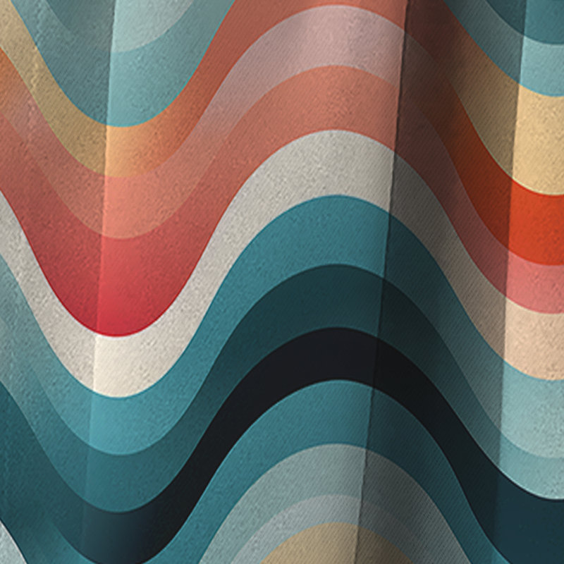 Tourbillon géométrique coloré à motif de chevrons - Rideau occultant - 1 panneau, L 52 po x L 84 po