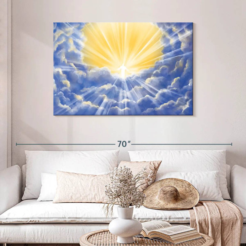 Adella Christ Above The Clouds, 30" H x 45" W