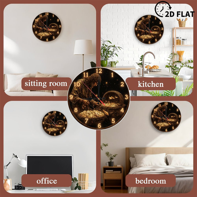 horloge, paniers, texture poisson