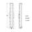 Carnesville 1-Light 24 inch Wide Matte Black Contemporary Bathroom Vanity Lighting Fixture, Clear Wave Glass Shade, Dimmable, Integrated LED, Over the Mirror or Side Mounted Metal Wall Sconce-496424100