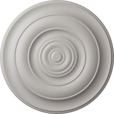 Médaillon de plafond Endobeat Niobe, DO 18 po x P 1 1/2 po (pour auvents jusqu'à 8 5/8 po), fini blanc ultra pur peint à la main