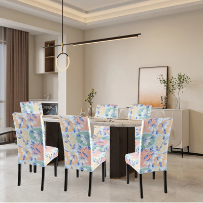 Stretch Dining Chair Covers, Washable Parsons Chair Slipcover, Set Of 6