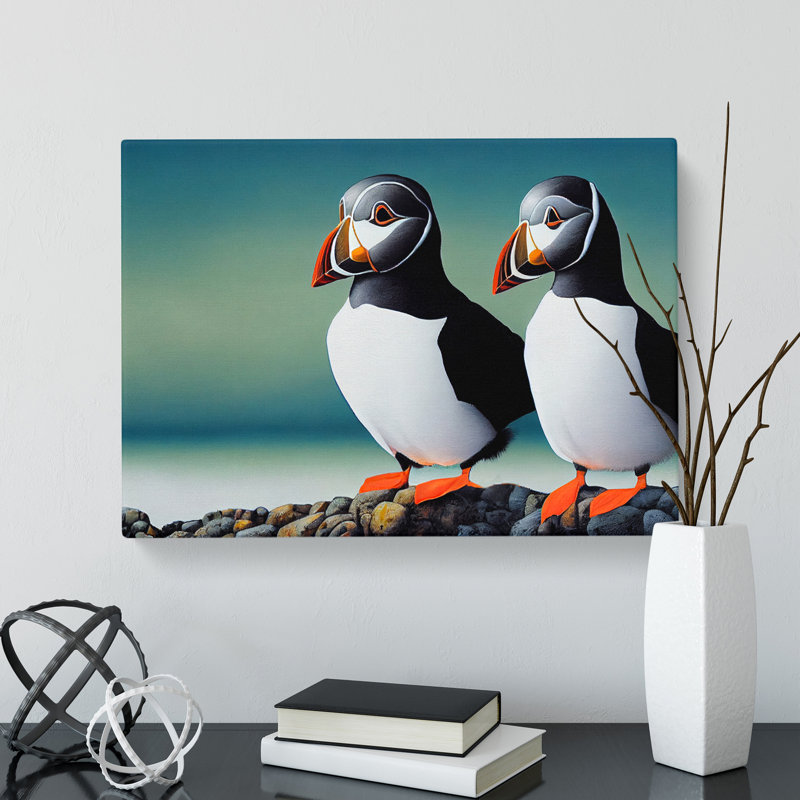 Puffin Birds Vol.3 - Wrapped Canvas, 35cm H x 50cm W x 3cm D