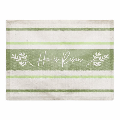 Polyester Striped Rectangle Placemat
