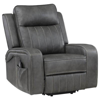 Mckinley Grey Upholstered Power Lift Recliner Chair
