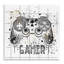 Plaque murale Gamer with Pixel Splatter, design par Kim Allen