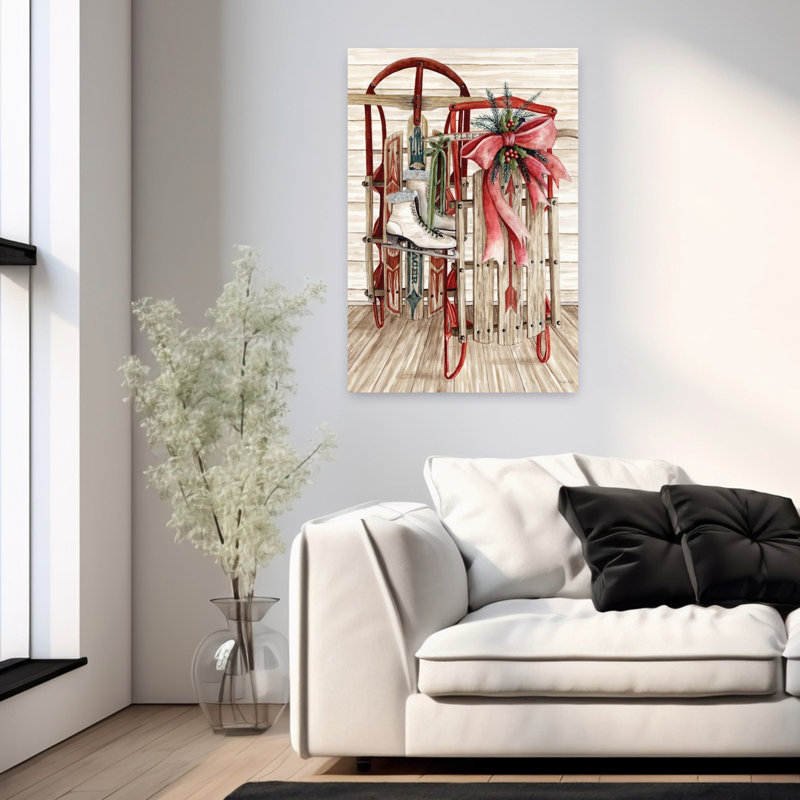 Rustic Holiday Charm 1 Piece Wrapped Canvas Wall Art, 91.44cm H x 60.96cm W
