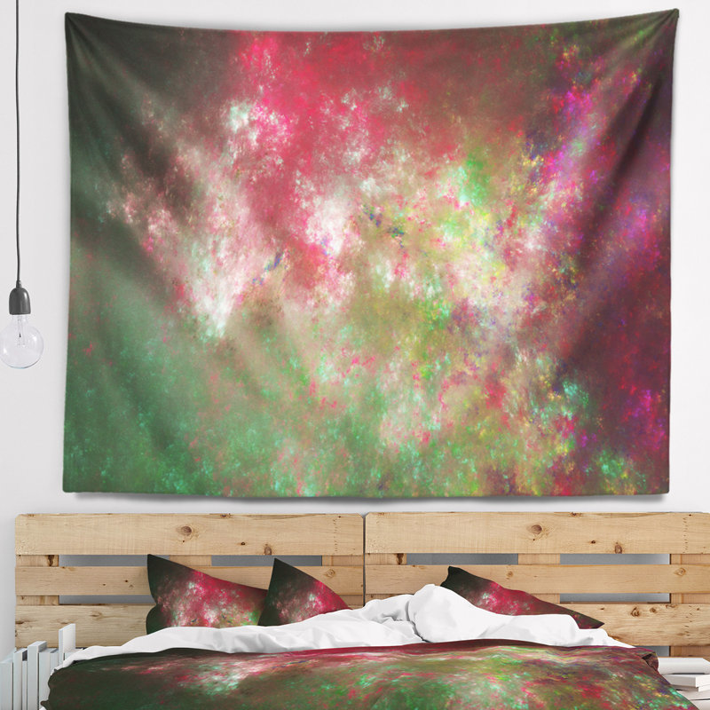Tapisserie ciel starry à couleurs abstraites abstraites, H 50 po x l 60 po