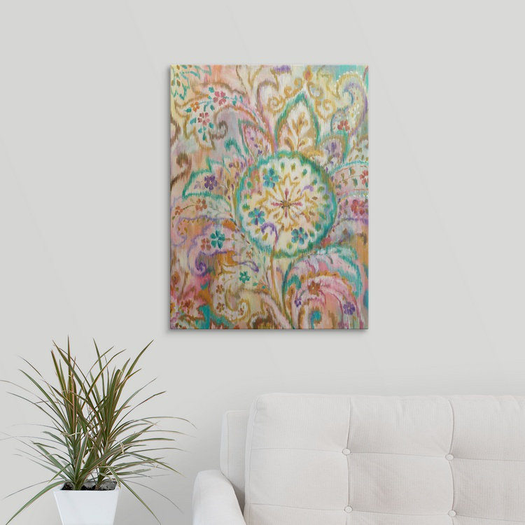 « boho motif cachemire i », impression Danhui Nai, H 36 po x l 27 po x P 1,5 po, Toile
