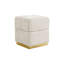 Tabouret d'appoint avec compartiment de rangement beige