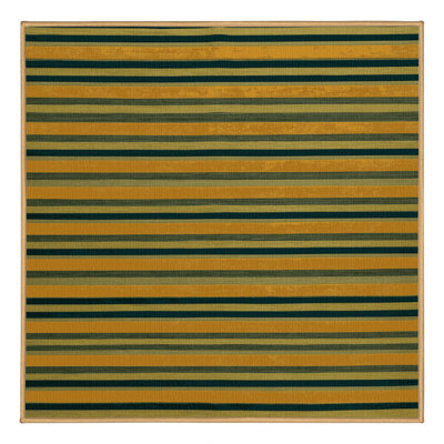 Machine Washable Horizontal Stripes Brown Area Rug