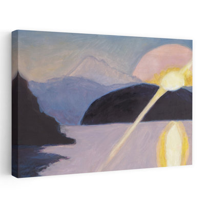 Contemporary Art Abstract Colorful Contemporary Landscape Mountain Wall Art 1 Piece Wrapped Canvas Wall Art