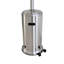 Chauffe-terrasse en acier inoxydable 46000 - gris, flux de chaleur constant avec de l'acier, chauffage silencieux sans flammes