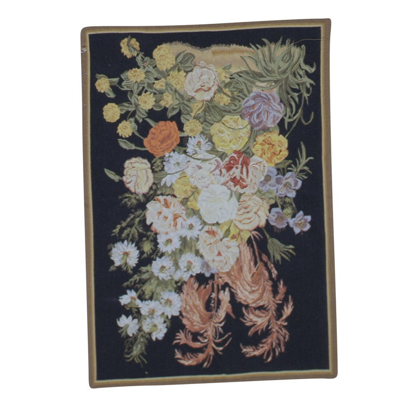 Hand-Knotted High-Quality Multi-Colored and Green Area Rug