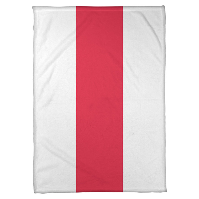 Jeté polaire de cleveland baseball, l 60 po x L 80 po, Blanc / rouge, Baseball Cleveland