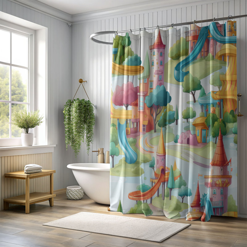 Rideau de douche Kids Play Park - Premium, H 74 po x l 71 po