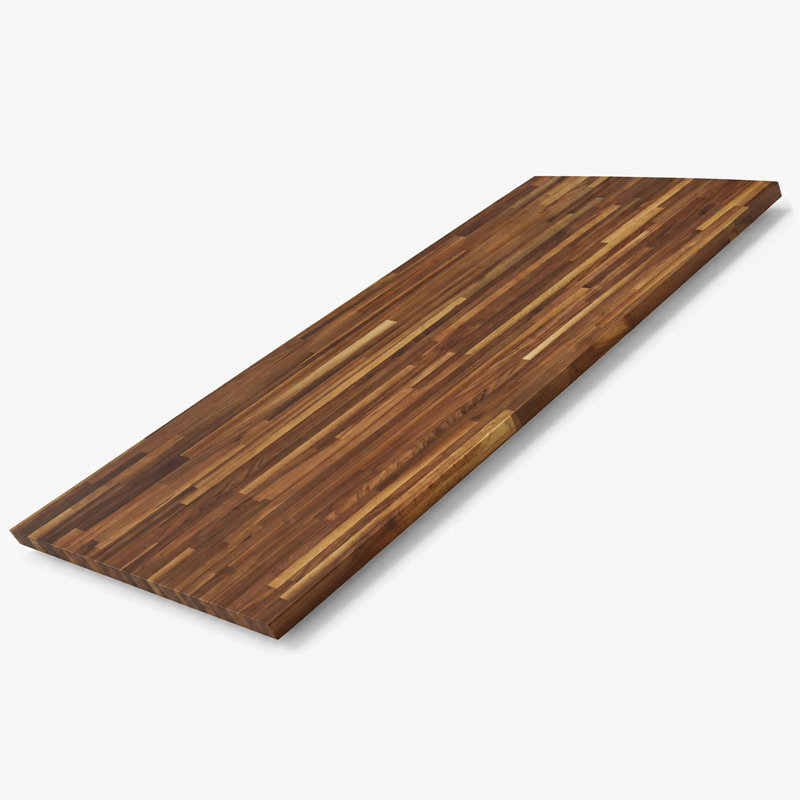 Comptoir de bloc de boucher, plateau de table en bois de noyer massif CONSDAN, l 36 po, H 1,5 po x L 60 po x l 36 po