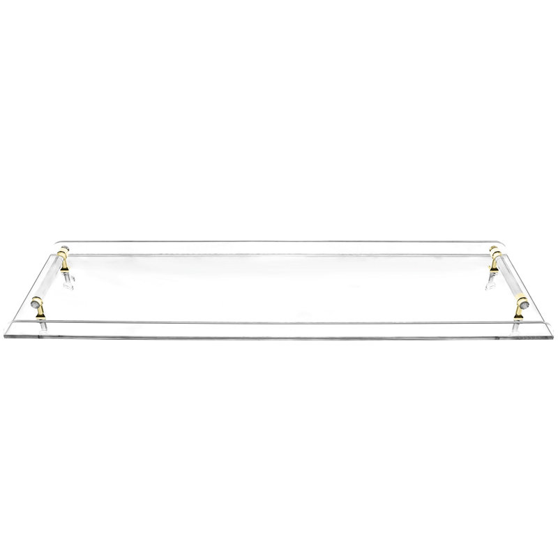 Freestanding Clear Acrylic Bathtub Caddy Tray