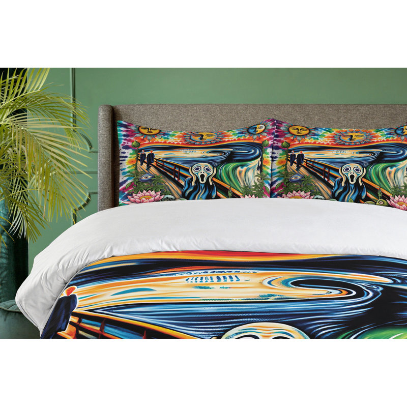 Trippy Duvet Cover, King Duvet Cover + 2 Standard Shams