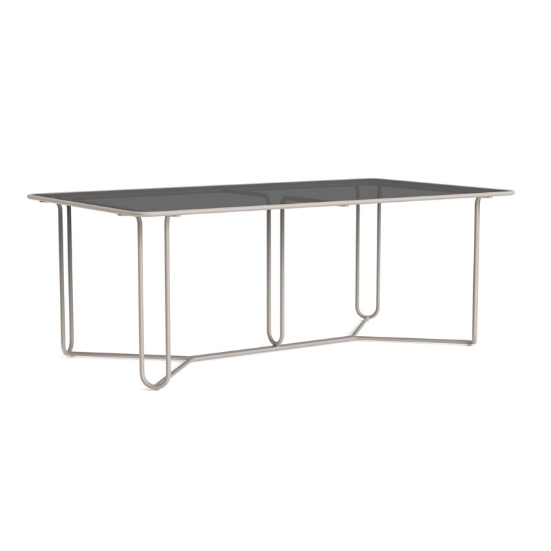 Walter Lamb Outdoor Dining Table, Dove Smooth