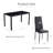 7-Piece Modern Design Timeless Kitchen Dining Glass Table And Chair Sets-1090108131
