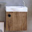 Lavabo de salle de bain rectangulaire rectangulaire en céramique avec trop-plein Minimal Ceramic