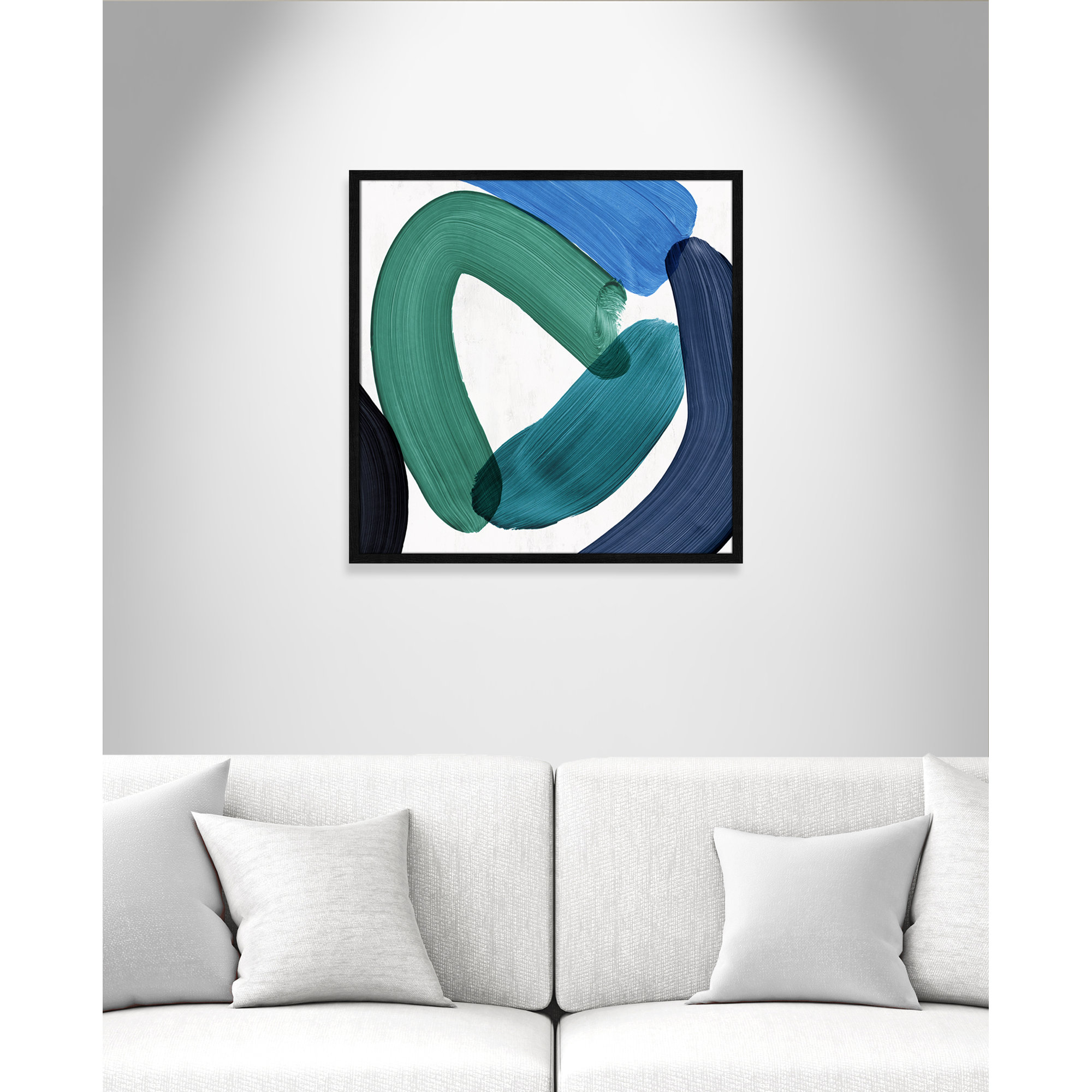 Smooth Bend I, Black Framed, 27.5" H x 27.5" W x 0.75" D
