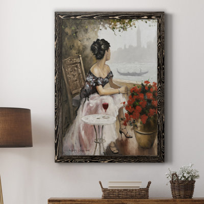Après-midi sur le canal - Peinture sur toile encadrée