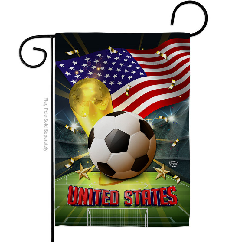 Drapeau de jardin en polyester Jemica, H 18,5 po x l 13 po