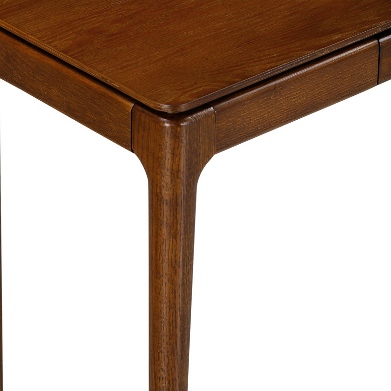 Console NTC Mingle de 47 po, table d'entrée moderne en bois massif avec tiroir caché, imperméable et résistante à la chaleur, table étroite pour le couloir, le salon et le vestibule, noyer foncé