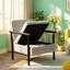 DreamChairs 32.68" W x 25.98" D x 28.74" H Corduroy Solid Wood Frame Storage Accent Chair-129884072
