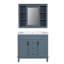 Meuble-lavabo moderne de 36 pouces avec lavabo supérieur, armoire à miroir Royal et portes et tiroirs à fermeture en douceur pour un rangement efficace