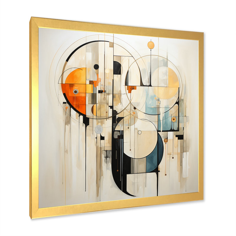 Beige Dream Catcher Contemporary Reverie - Landscapes Wall Decor, Cadre doré à une seule photo, H 16 po x l 16 po x P 1 po