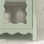 Meuble-lavabo de 31 po avec verre trempé, rangement spacieux, rayures verticales et poignées argentées pour un lavabo rectangulaire en céramique au look moderne et lumineux, profil incurvé, charnières à fermeture en douceur-1497577927