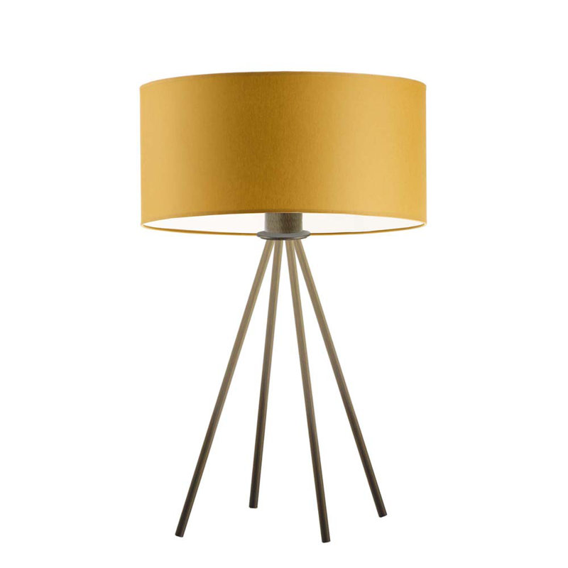 Arneshia Metal Table Lamp, Antique (Old) Gold, Mustard