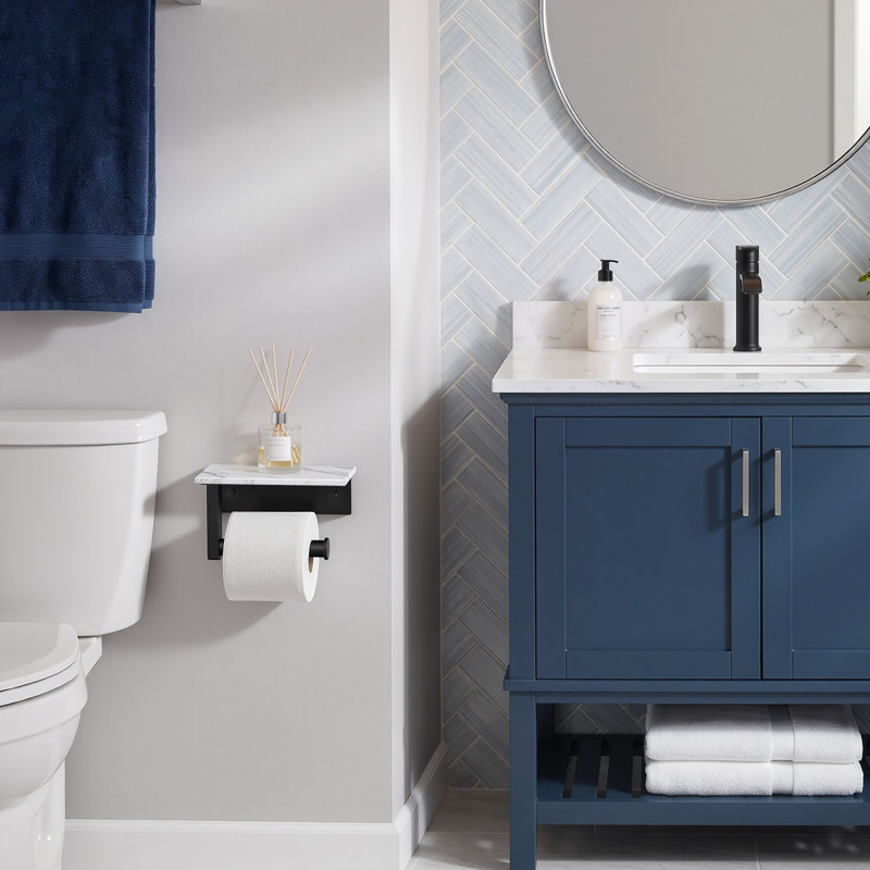 Porte-papier hygiénique Forble® Ultra Marble, Noir mat