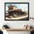 Impression noire sur toile encadrée sélectionné