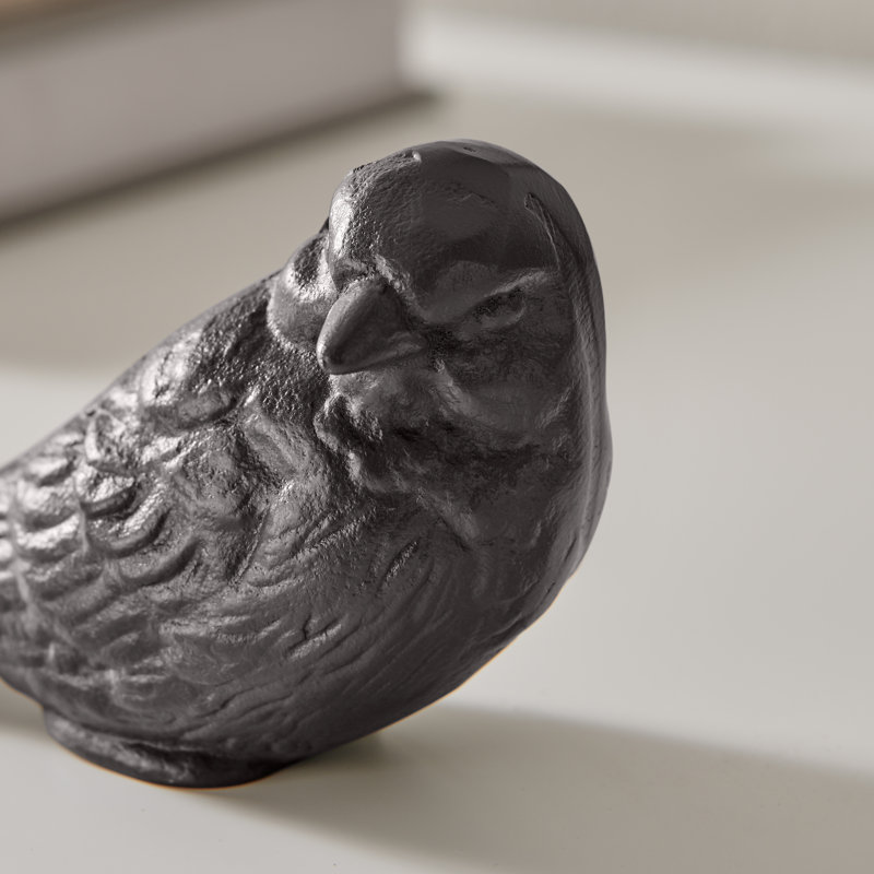 Johnnye Set of 2 Birds Iron Paperweight & Sculpture Set