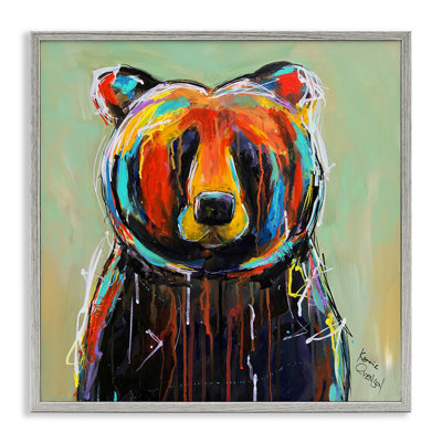 «Abstract Colorful Painted Black Bear», impression