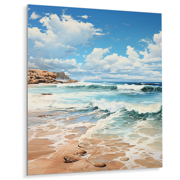 Highland Dunes Beach Grass Landscape III On Metal Print | Wayfair