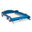 Lit plateforme pleine grandeur en forme de voiture de course avec roulettes-397573539