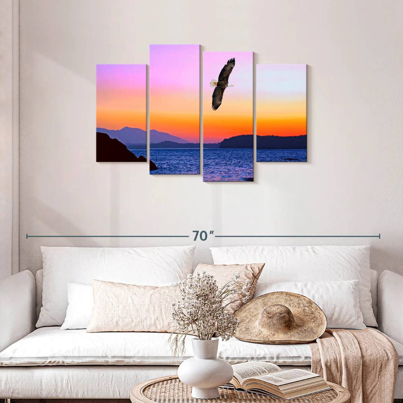 Brampt Bird Sunset, 27" H x 43" W