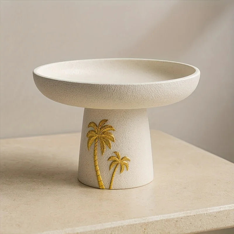 Decorative Tray - Palm Tree Design Ceramic Small