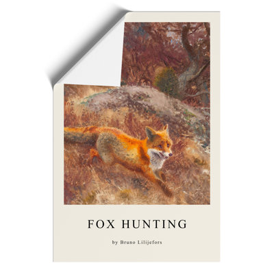 Fox And Hunting Dogs Vol.3 by Bruno Liljefors - No Frame Painting