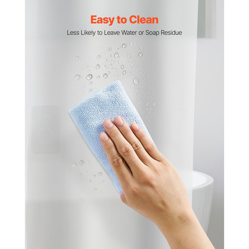 Doublure de douche 8G en PEVA robuste, paquet de 2 doublures en plastique imperméables avec 3 aimants et 12 œillets résistants à la rouille, 72 po x 72 po