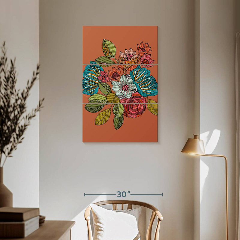 Harnek floral I, H 57 po x l 36 po