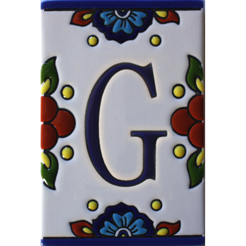 Carrelage TalaMex mexicain Talavera Mission lettre G