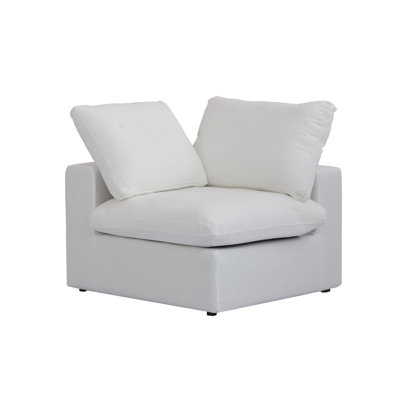 Linen Blend Slipcovered Corner Chair