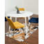 Ensemble de salle à manger 5 pièces, table de salle à manger ronde blanche avec 4 chaises-71364253