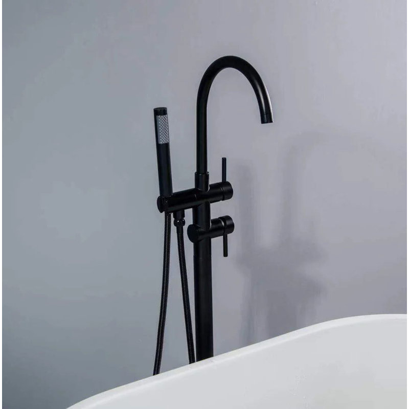 Floor Tub Spout with Diverter
